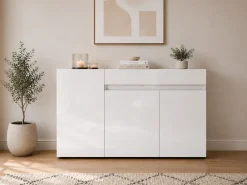 Home affaire Sideboard »MISTER, Kommode, Lowboard, Schrank, Breite 135 cm, Made in Italy« Korpus und Fronten komplett Hochglanz lackiert B/H 135x80cm