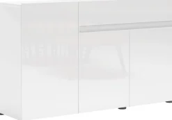 Home affaire Sideboard »MISTER, Kommode, Lowboard, Schrank, Breite 135 cm, Made in Italy« Korpus und Fronten komplett Hochglanz lackiert B/H 135x80cm