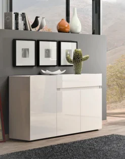Home affaire Sideboard »MISTER, Kommode, Lowboard, Schrank, Breite 135 cm, Made in Italy« Korpus und Fronten komplett Hochglanz lackiert B/H 135x80cm