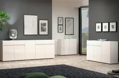 Home affaire Sideboard »MISTER, Kommode, Lowboard, Schrank, Breite 135 cm, Made in Italy« Korpus und Fronten komplett Hochglanz lackiert B/H 135x80cm