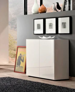 Home affaire Sideboard »MISTER, Kommode, Lowboard, Breite 90 cm, Made in Italy« Korpus und Fronten komplett Hochglanz lackiert