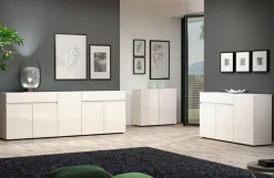 Home affaire Sideboard »MISTER, Kommode, Lowboard, Breite 90 cm, Made in Italy« Korpus und Fronten komplett Hochglanz lackiert