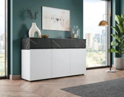 Home affaire Sideboard »MODESTO« grifflos, mit 3 Schubladen, 3 Türen und 6 Fächer, Breite 150 cm