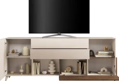 Home affaire Sideboard »Monaco in Breite 241 cm, Anrichte mit Tür, Klappe und 2 Schubkästen« Stauraumschrank – sanftes Schließen, edles Design, viel Platz