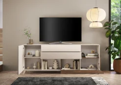 Home affaire Sideboard »Monaco in Breite 241 cm, Anrichte mit Tür, Klappe und 2 Schubkästen« Stauraumschrank – sanftes Schließen, edles Design, viel Platz