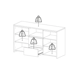 Home affaire Sideboard »Next Anrichte, Kommode, Stauraum,« 2 Türen, 2 Schubladen, Breite 149 cm