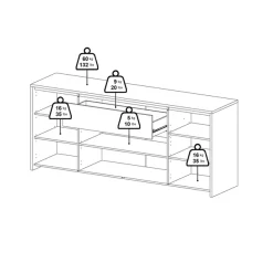 Home affaire Sideboard »Next Anrichte, Kommode, Stauraum,« 4 Türen, 1 Schublade, Breite 197 cm