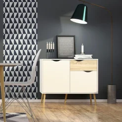 Home affaire Sideboard »Oslo Aufbewahrung, Schubladenschrank« Kommode mit 2 Türen, 1 Schublade, Breite 99 cm, Höhe 81 cm