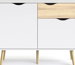 Home affaire Sideboard »Oslo Aufbewahrung, Schubladenschrank« Kommode mit 2 Türen, 1 Schublade, Breite 99 cm, Höhe 81 cm