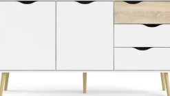Home affaire Sideboard »Oslo Aufbewahrung, Schubladenschrank,« Kommode mit 2 Türen, 3 Schubladen, Breite 147 cm, Höhe 81 cm