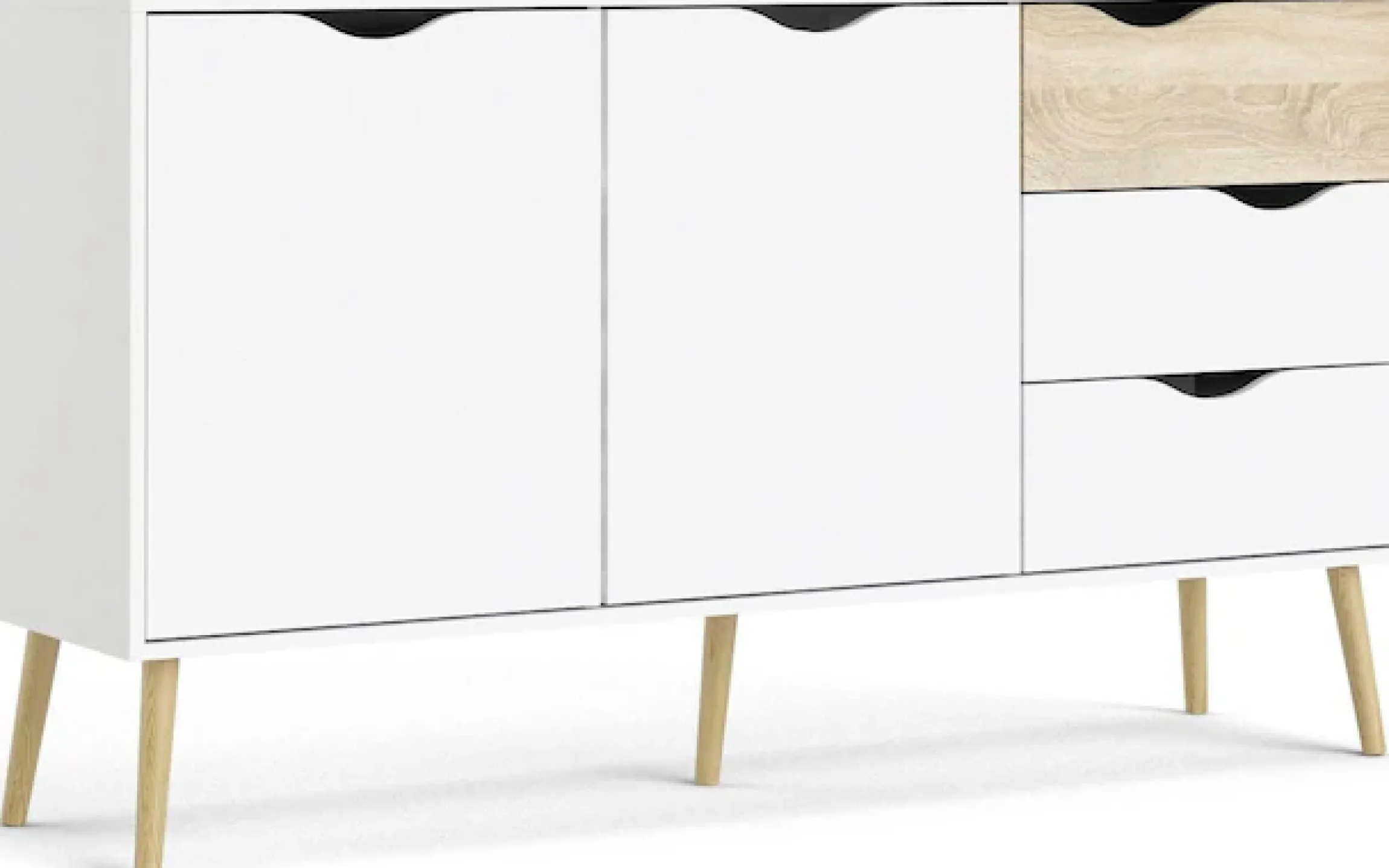 Home affaire Sideboard »Oslo Aufbewahrung, Schubladenschrank,« Kommode mit 2 Türen, 3 Schubladen, Breite 147 cm, Höhe 81 cm