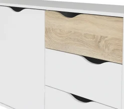 Home affaire Sideboard »Oslo Aufbewahrung, Schubladenschrank,« Kommode mit 2 Türen, 3 Schubladen, Breite 147 cm, Höhe 81 cm