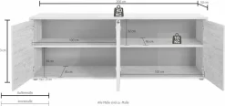 Home affaire Sideboard »Palma« Breite 206 cm
