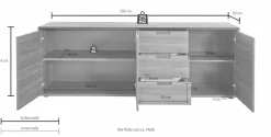 Home affaire Sideboard »Palma« Breite 206 cm