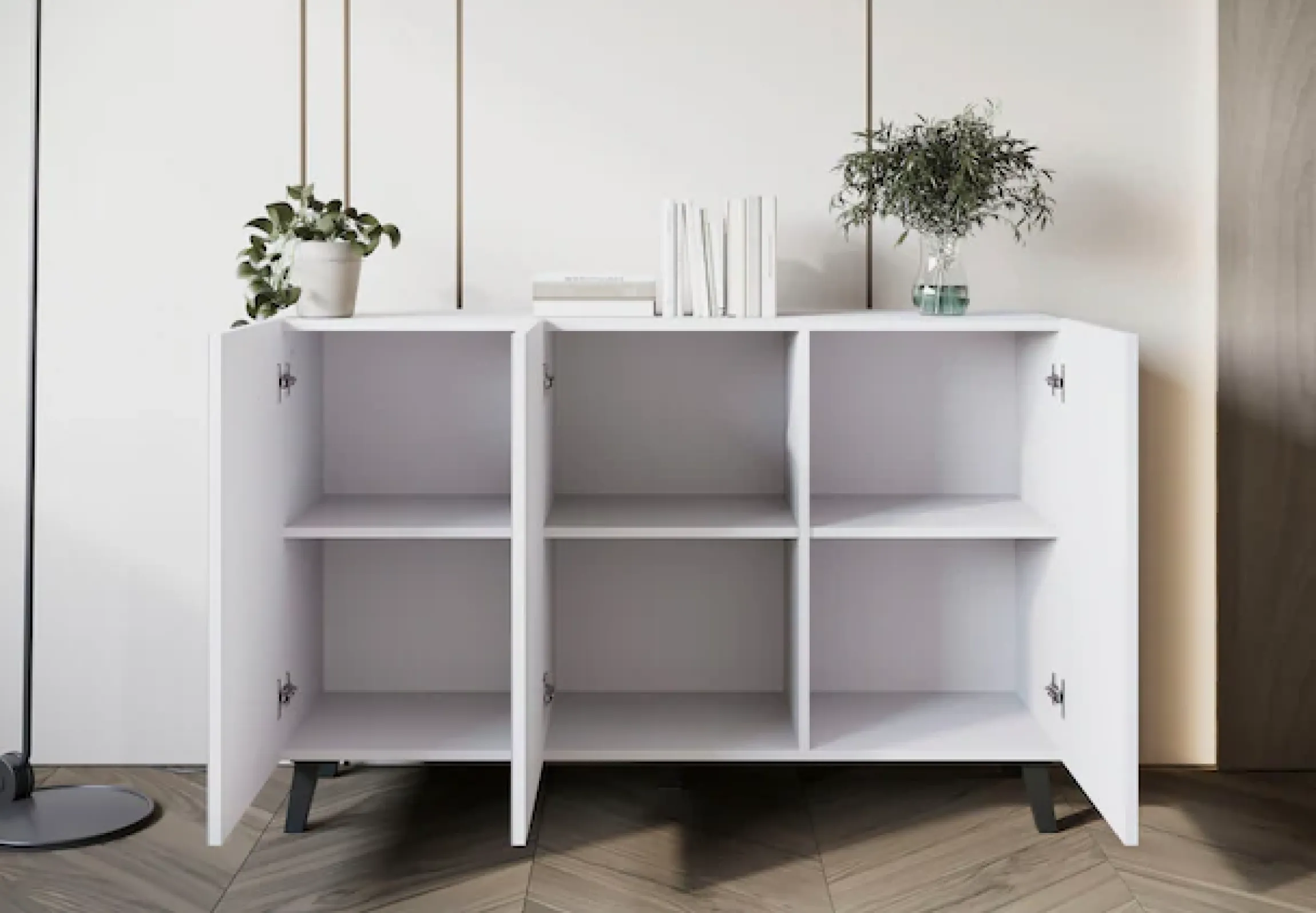 Home affaire Sideboard »Phuket, Front MDF« Modernes Sideboard mit 6 Fächern, Breite 120 cm