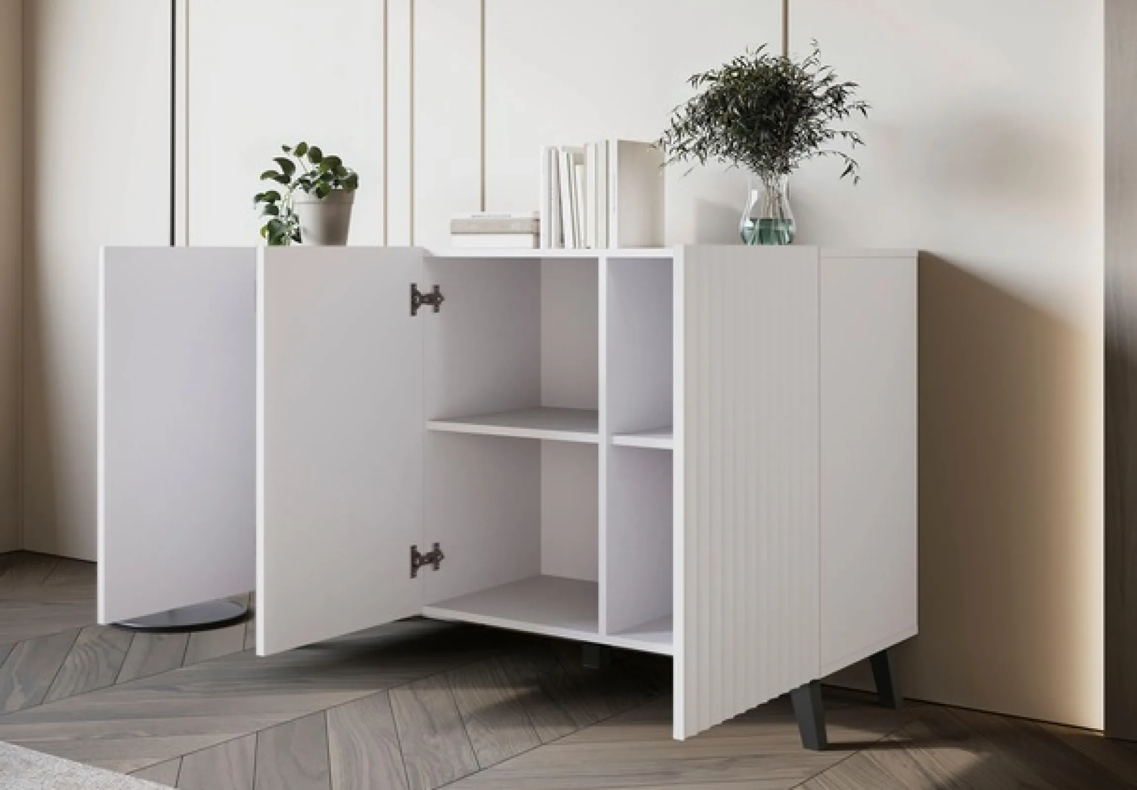 Home affaire Sideboard »Phuket, Front MDF« Modernes Sideboard mit 6 Fächern, Breite 120 cm
