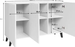 Home affaire Sideboard »Phuket, Front MDF« Modernes Sideboard mit 6 Fächern, Breite 120 cm
