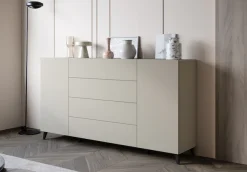 Home affaire Sideboard »Phuket 180 cm breit, modernes Design mit Stauraum« 1 Stk. tlg. Kommode mit 2 Türen, 4 Schubladen und verstellbaren Einlegeböden