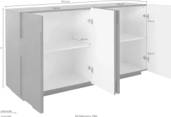 Home affaire Sideboard »PING« Breite 162,5 cm