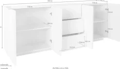 Home affaire Sideboard »PING« Breite 224 cm