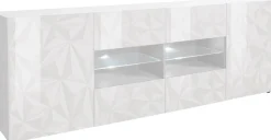 Home affaire Sideboard »Prisma Breite 241, Kommode 2 Türen, 4 Schubkästen, Anrichte« Front mit elegantem Siebdruck, grifflos, viel Stauraum