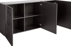 Home affaire Sideboard »Prisma Breite 181, Kommode 3 Türen, Anrichte« Front mit elegantem Siebdruck, grifflos, viel Stauraum