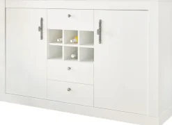 Home affaire Sideboard »RAVENNA« im romantischen Landhausstil, Griffe aus Metall, Breite 166 cm