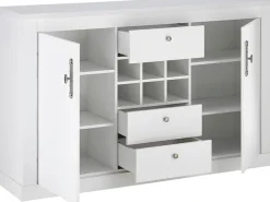 Home affaire Sideboard »RAVENNA« im romantischen Landhausstil, Griffe aus Metall, Breite 166 cm