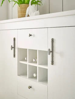 Home affaire Sideboard »RAVENNA« im romantischen Landhausstil, Griffe aus Metall, Breite 166 cm