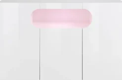 Home affaire Sideboard »Real,Kommode,Schrank,Breite 130 cm komplett weiß hochglanz lackiert« mit 3 Türen davon 2 abgerundet, die ein ovales offenes Fach bilden