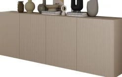 Home affaire Sideboard »Rio Breite 240 cm, Kommode mit 4 Türen, Anrichte,« geriffelte MDF-Fronten, modern u. elegant, viel Stauraum