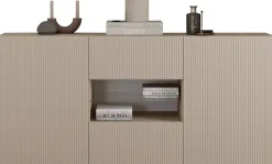 Home affaire Sideboard »Rio Breite 181 cm, Kommode mit 2 Türen u. 2 Schubkästen,« geriffelte MDF-Fronten, modern u. elegant, viel Stauraum