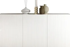 Home affaire Sideboard »Rio Breite 181 cm, Kommode mit 3 Türen, Anrichte,« geriffelte MDF-Fronten, modern u. elegant, viel Stauraum