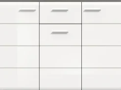 Home affaire Sideboard »Rumba, Breite 120cm, in Rauchsilber Nachbildung/Weiß Hochglanz« Kommode, Sideboard, Schrank