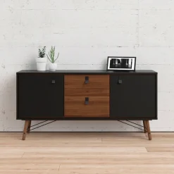 Home affaire Sideboard »Ry Aufbewahrung, Schubladenschrank,« Breite 150 cm, Höhe 72 cm, Kommode mit 2 Türen und 2 Schubläden