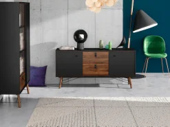 Home affaire Sideboard »Ry Aufbewahrung, Schubladenschrank,« Breite 150 cm, Höhe 72 cm, Kommode mit 2 Türen und 2 Schubläden