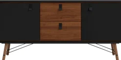 Home affaire Sideboard »Ry Aufbewahrung, Schubladenschrank,« Breite 150 cm, Höhe 72 cm, Kommode mit 2 Türen und 2 Schubläden