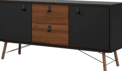 Home affaire Sideboard »Ry Aufbewahrung, Schubladenschrank,« Breite 150 cm, Höhe 72 cm, Kommode mit 2 Türen und 2 Schubläden