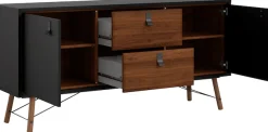 Home affaire Sideboard »Ry Aufbewahrung, Schubladenschrank,« Breite 150 cm, Höhe 72 cm, Kommode mit 2 Türen und 2 Schubläden