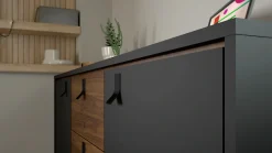 Home affaire Sideboard »Ry Aufbewahrung, Schubladenschrank,« Breite 150 cm, Höhe 72 cm, Kommode mit 2 Türen und 2 Schubläden