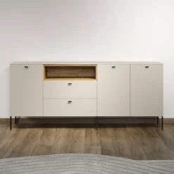 Home affaire Sideboard »San Pedro« 1 Stk. tlg. Anrichte mit Griffen und Füßen aus Metall - (B/T/H) 197/42/85 cm