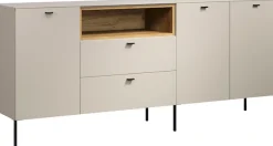 Home affaire Sideboard »San Pedro« 1 Stk. tlg. Anrichte mit Griffen und Füßen aus Metall - (B/T/H) 197/42/85 cm