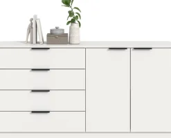 Home affaire Sideboard »SKARDE, Breite 148 cm, 4 Schubkästen, 2 Türen, viel Stauraum« in verschiedenen Farben und Breiten erhältlich, individuell einsetzbar,Kommode, Anrichte, Schubkastenkommode, Schuhschrank, Schrank