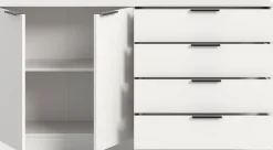 Home affaire Sideboard »SKARDE, Breite 148 cm, 4 Schubkästen, 2 Türen, viel Stauraum« in verschiedenen Farben und Breiten erhältlich, individuell einsetzbar,Kommode, Anrichte, Schubkastenkommode, Schuhschrank, Schrank