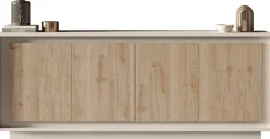 Home affaire Sideboard »Sky, B/T 207/50 cm, Kommode/Anrichte/Stauraumschrank, 4 Türen« Softclosing, Korpus & Front 22 mm stark, Rahmen-Optik