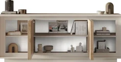 Home affaire Sideboard »Sky, B/T 207/50 cm, Kommode/Anrichte/Stauraumschrank, 4 Türen« Softclosing, Korpus & Front 22 mm stark, Rahmen-Optik