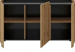 Home affaire Sideboard »SNETT, Breite: 122cm, mit Metall-Stabfüßen, 3 Türen, 3 Einlegeböden« Anrichte, Kommode, Schrank, Board, Higboard