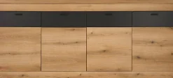 Home affaire Sideboard »Soleto, moderner Schrank, Kommode, 200 cm breit« zeitlos, schwarze Griffe aus Metall, ausreichend Stauraum