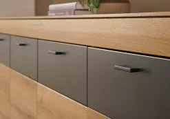Home affaire Sideboard »Soleto, moderner Schrank, Kommode, 200 cm breit« zeitlos, schwarze Griffe aus Metall, ausreichend Stauraum