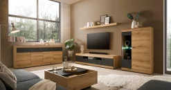 Home affaire Sideboard »Soleto, moderner Schrank, Kommode, 200 cm breit« zeitlos, schwarze Griffe aus Metall, ausreichend Stauraum